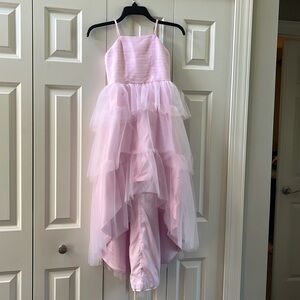 JJ’s House custom fit A-line Asymmetrical Tulle Junior Bridesmaid Dress NWT